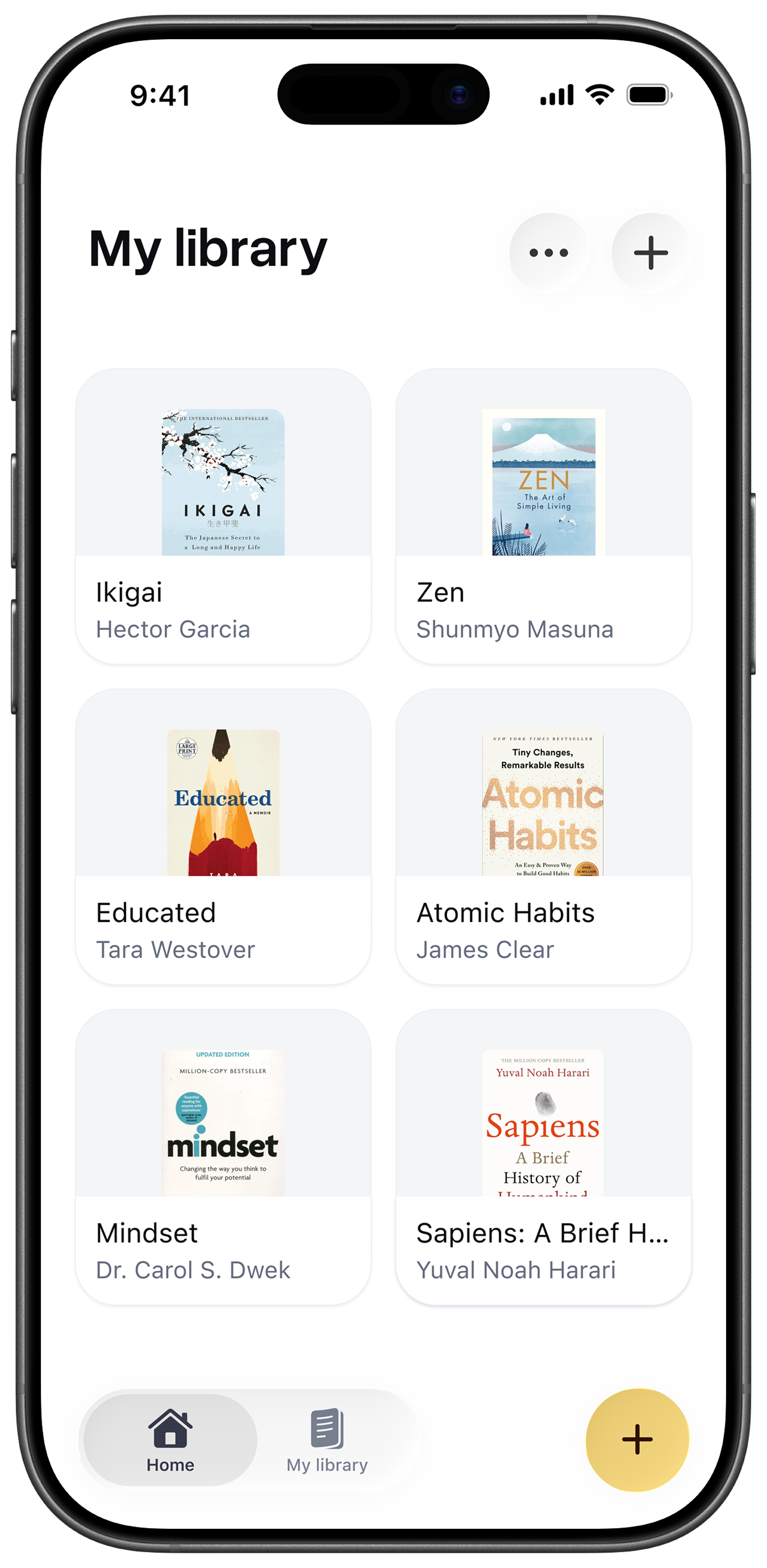 Organise your highlights in your library